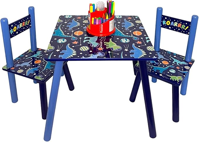 Kids Table & Chair Set- Dinosaur Design