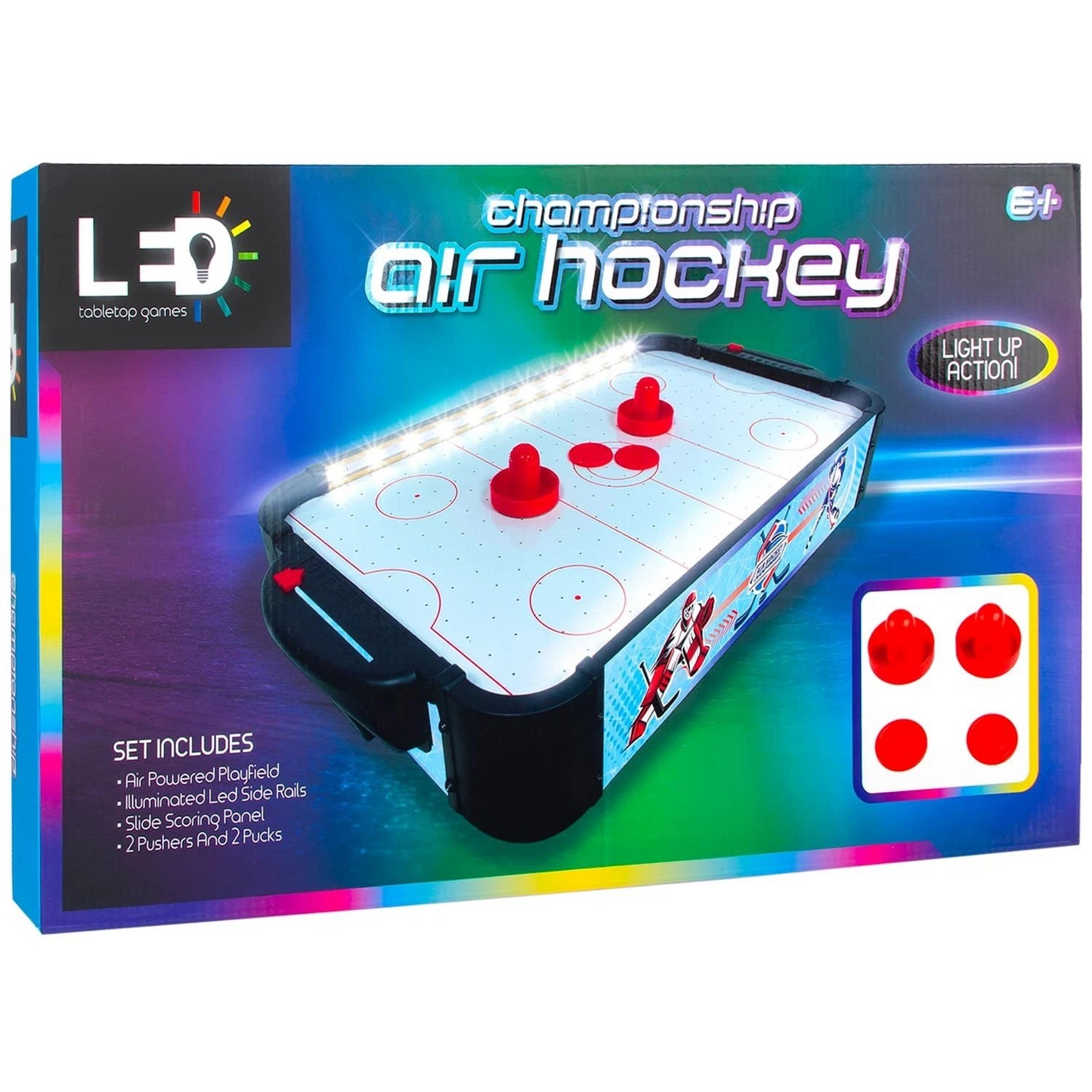 Home Gaming Table Air Hockey Set Edition With LED - Gift for 6+