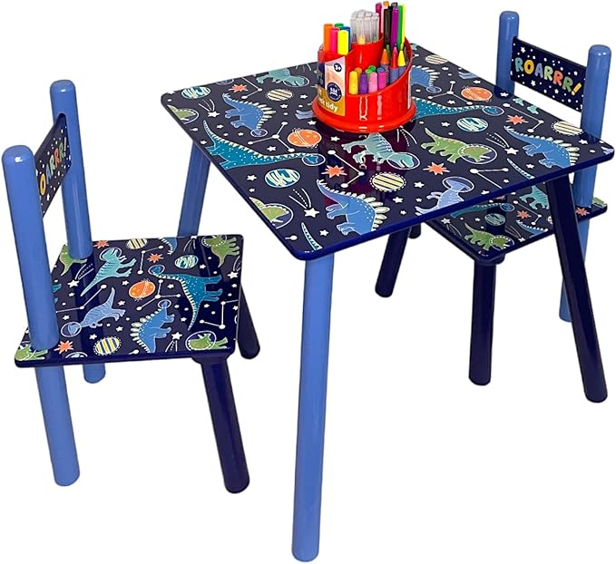 Kids Table & Chair Set- Dinosaur Design