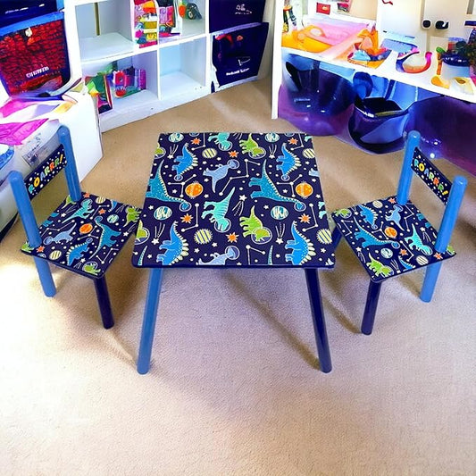 Kids Table & Chair Set- Dinosaur Design