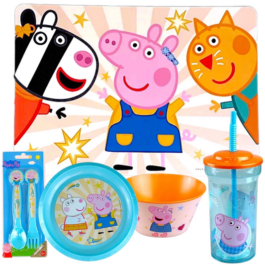6PC Kids Dinner Tableware Set- Peppa Pig