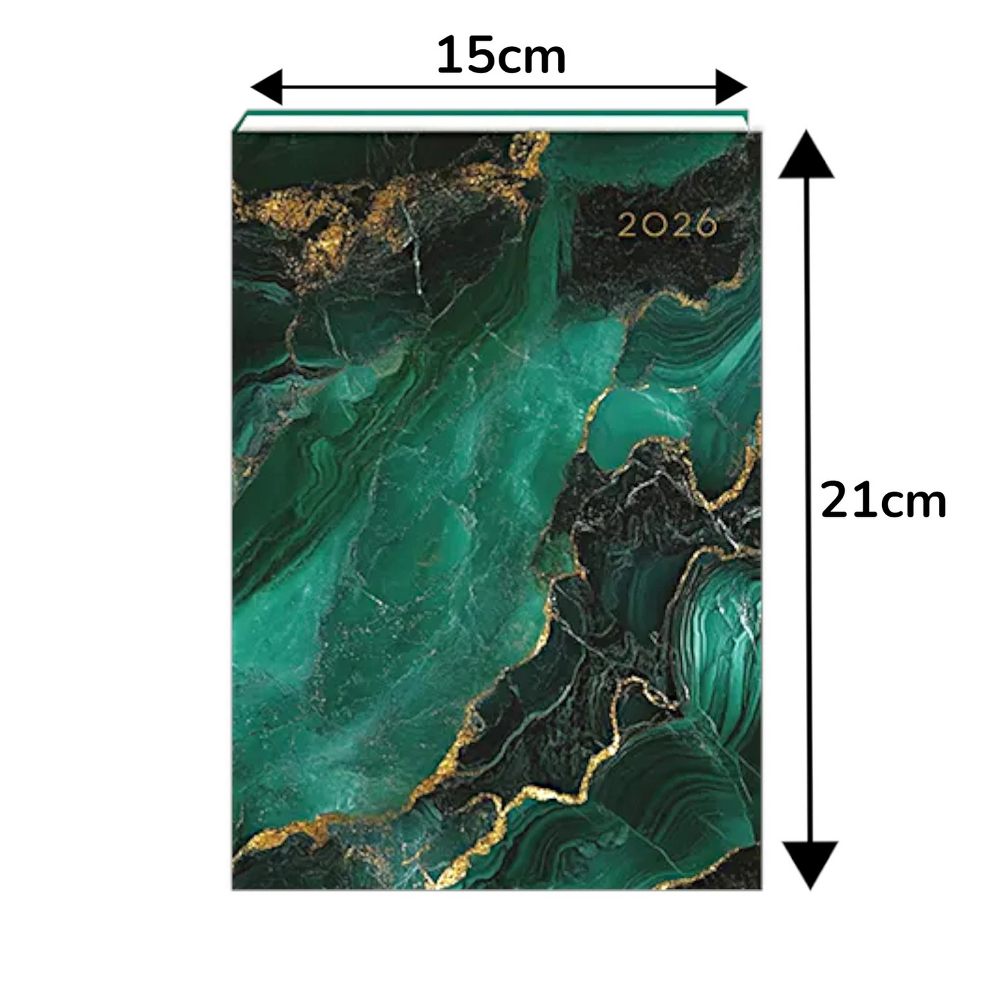 2026 A5 week to view diary planners - Marble design