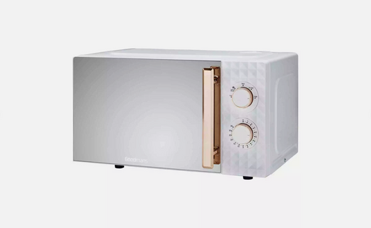 Goodmans Diamond White and Rose Gold Effect Microwave