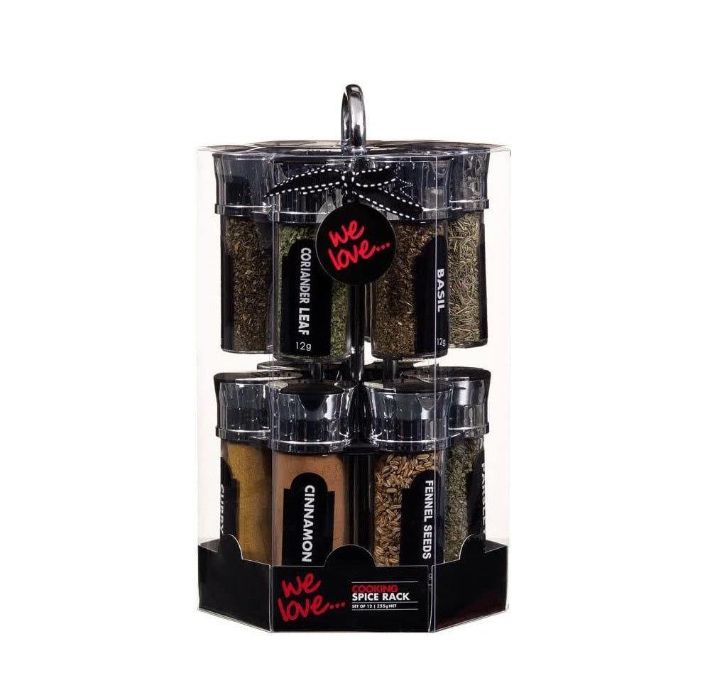 12pk Cooking Spices & Herbs Rack with Revolving Stand