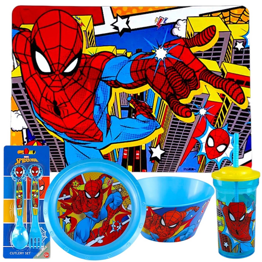 6PC Kids Dinner Tableware Set- Spidrman