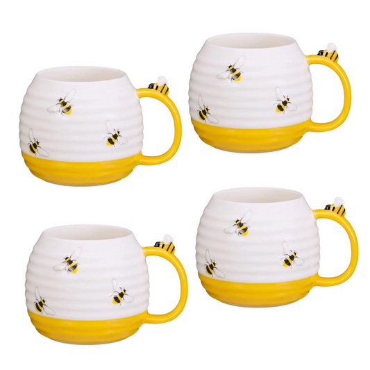 Bee Mug Extra Large Drinks Mug- Set of 4