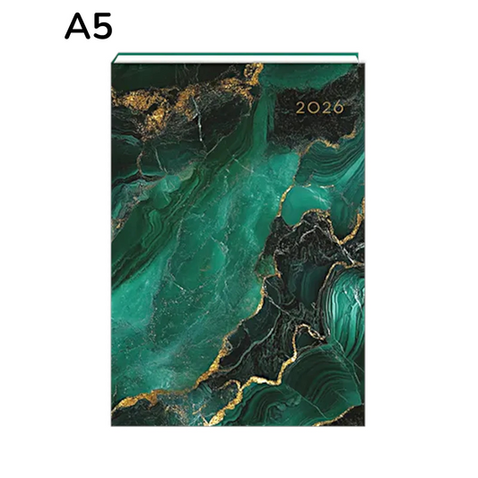 2026 A5 week to view diary planners - Marble design
