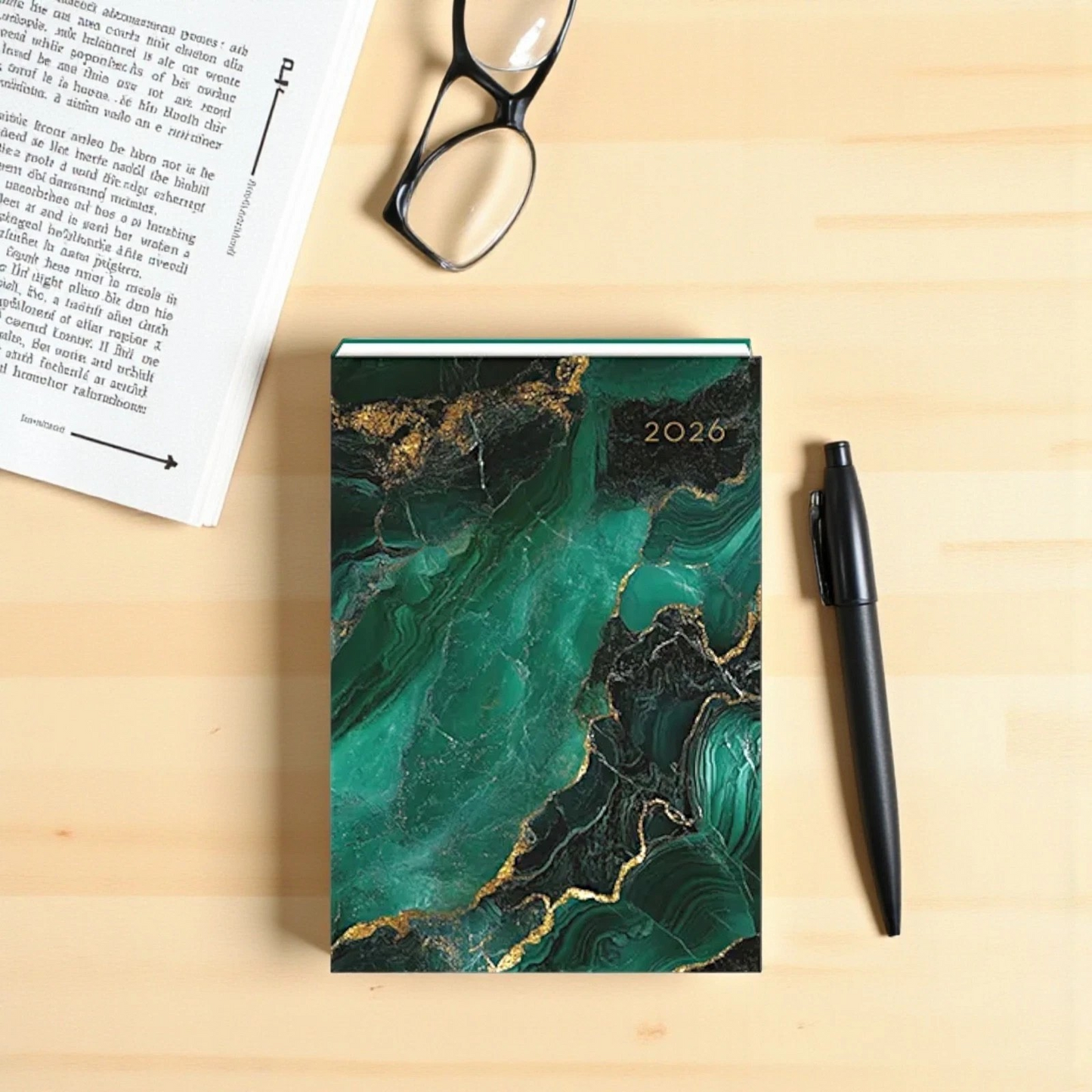 2026 A5 week to view diary planners - Marble design