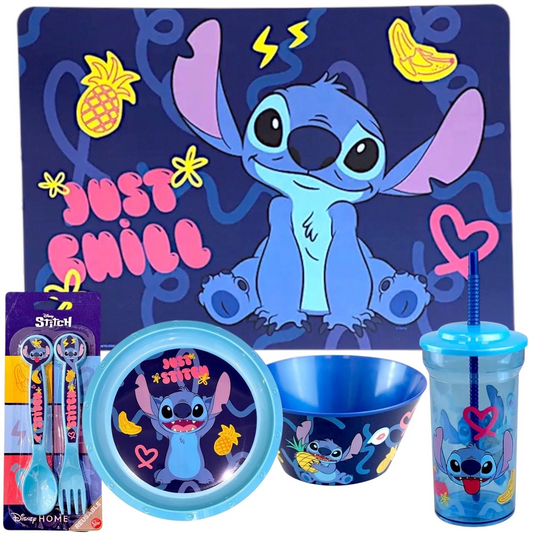 6PC Kids Dinner Tableware Set-Stitch