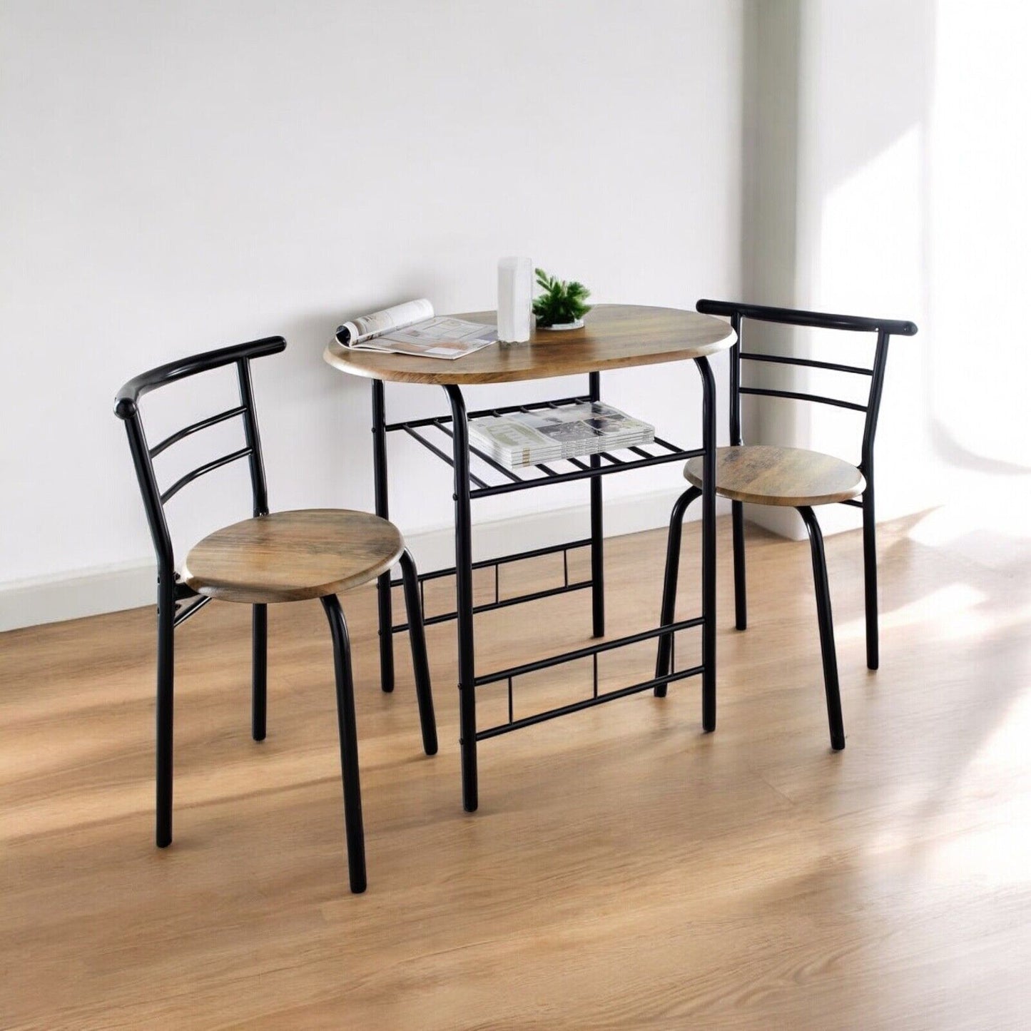 Dining Table & Chairs Set Modern Oval Bistro Set
