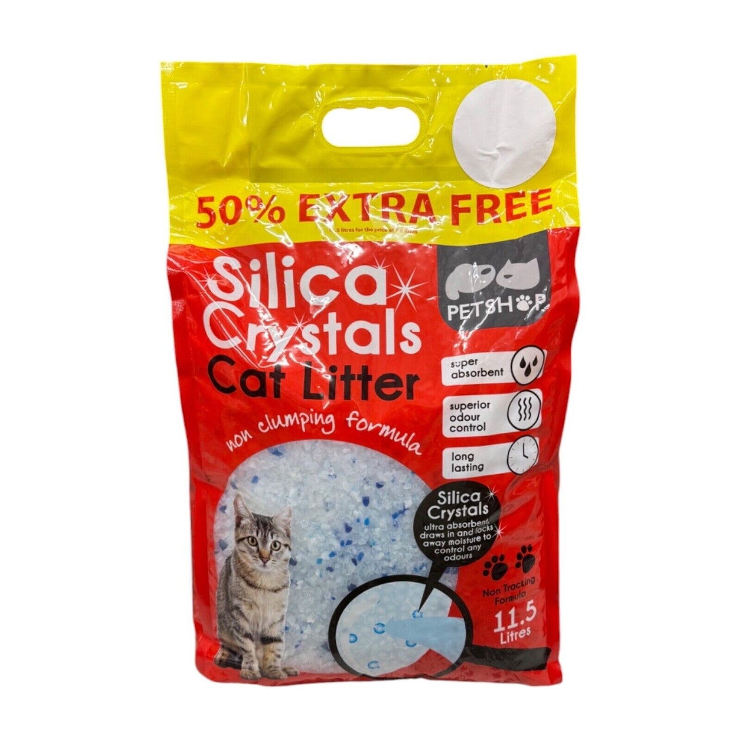 Silica Crystal Diamonds Gel Non Clumpin Cat Litter 11.5 Litres - 4.5KG