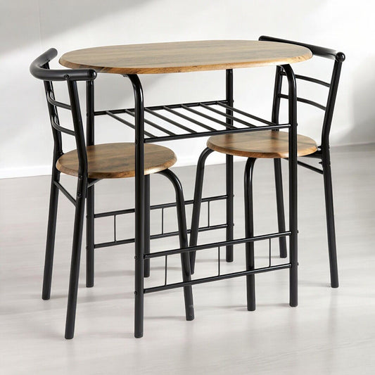 Dining Table & Chairs Set Modern Oval Bistro Set