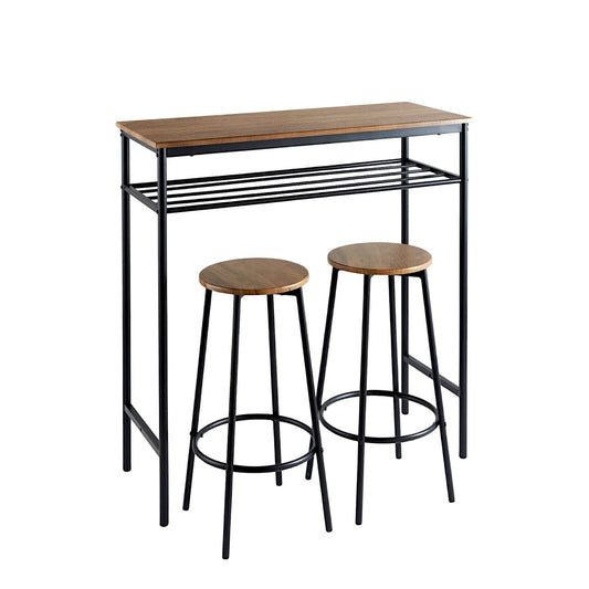 Breakfast BarTable with 2 Stools Set Dining Table