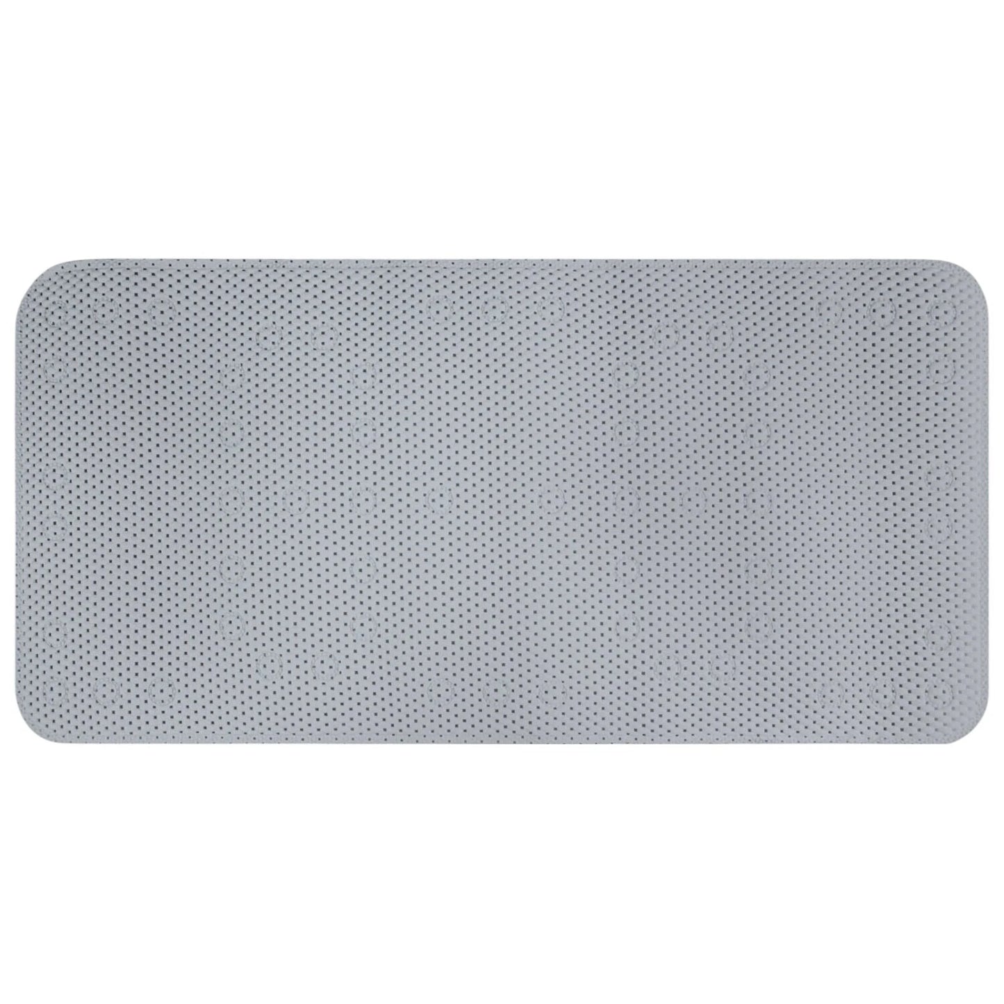 Grey Extra Long Non Slip Suction Bath Shower Mat
