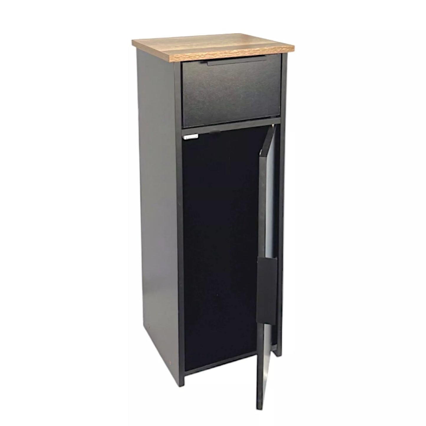 Black Wood Storage Cabinet Unit