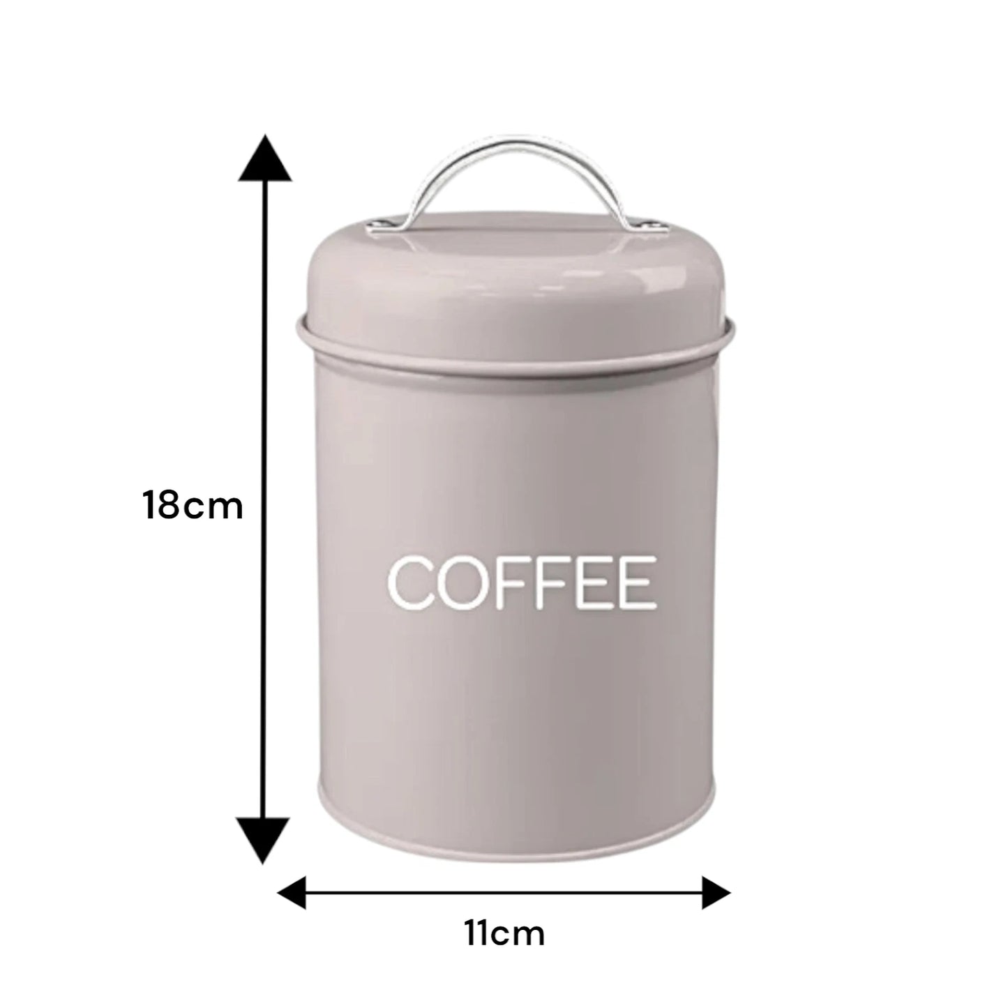 Set of 3 Canister Tea Coffee Sugar (Natural)