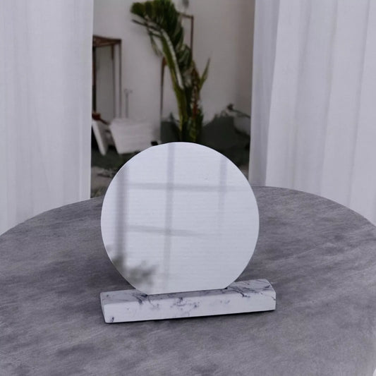 Small Round Mirror With Marble Stand