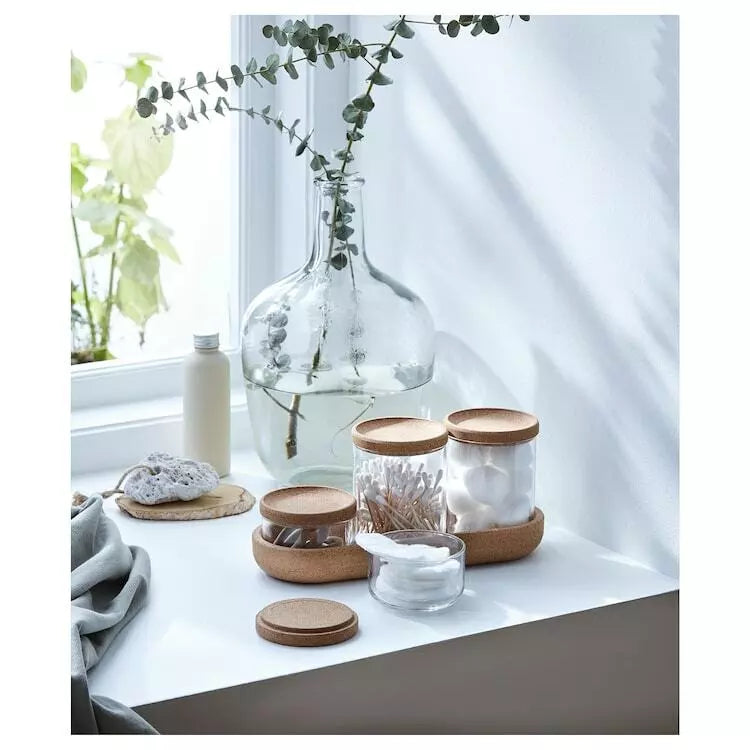 Set of 4 Clear Glass jars