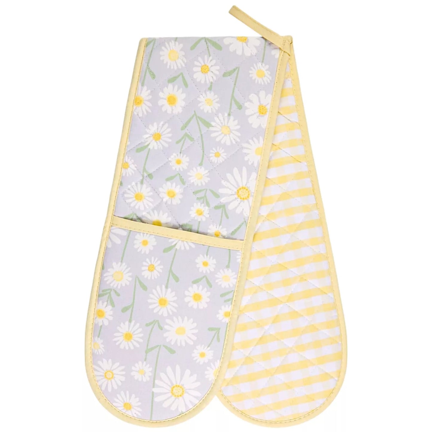 Double Oven Glove Natural Bloom Daisy