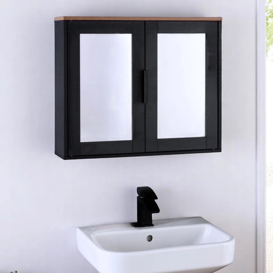 New Stunning Bathroom Mirror Cabinet Black