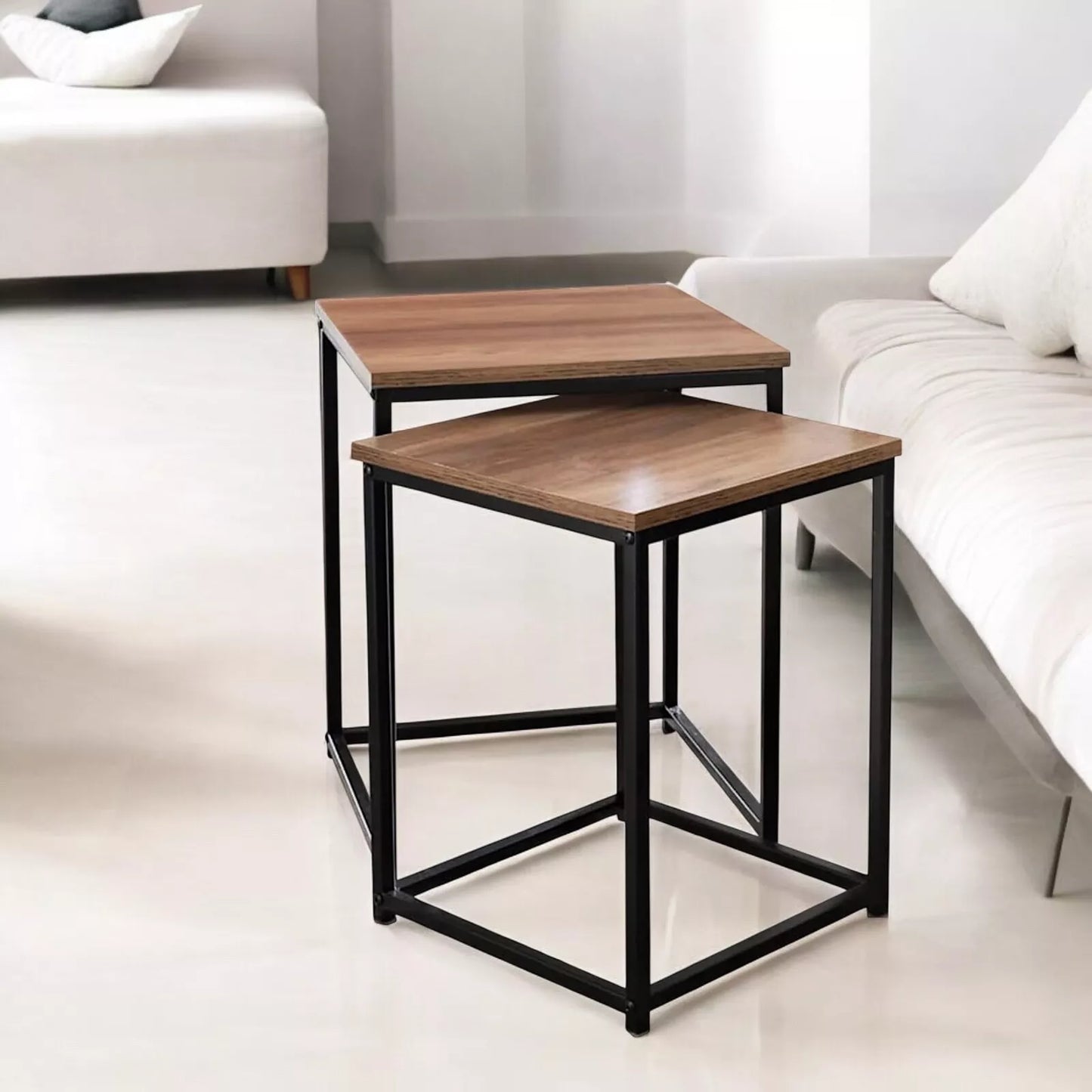 Contemporary Nest Of Two Square Tables
