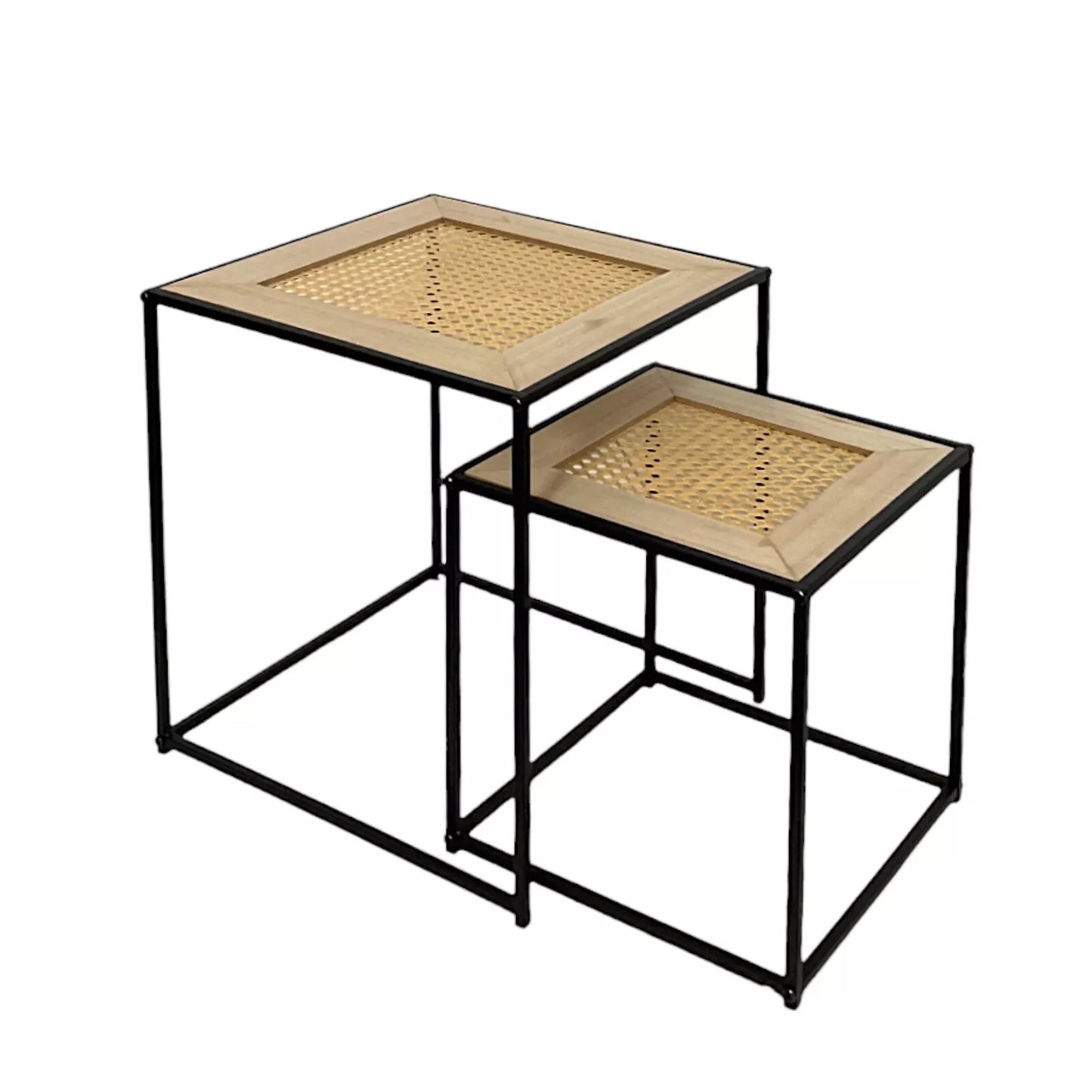 Set of 2 Coffee Table Cane Details