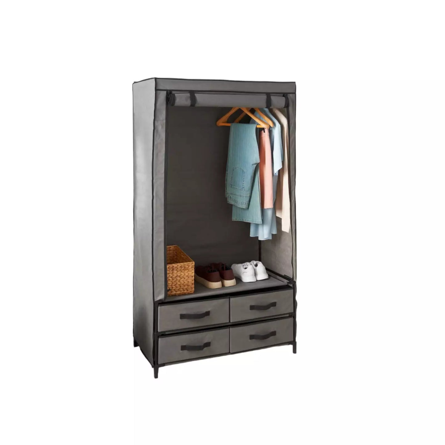 Quality Deluxe Canvas Wardrobe With Opening Doors