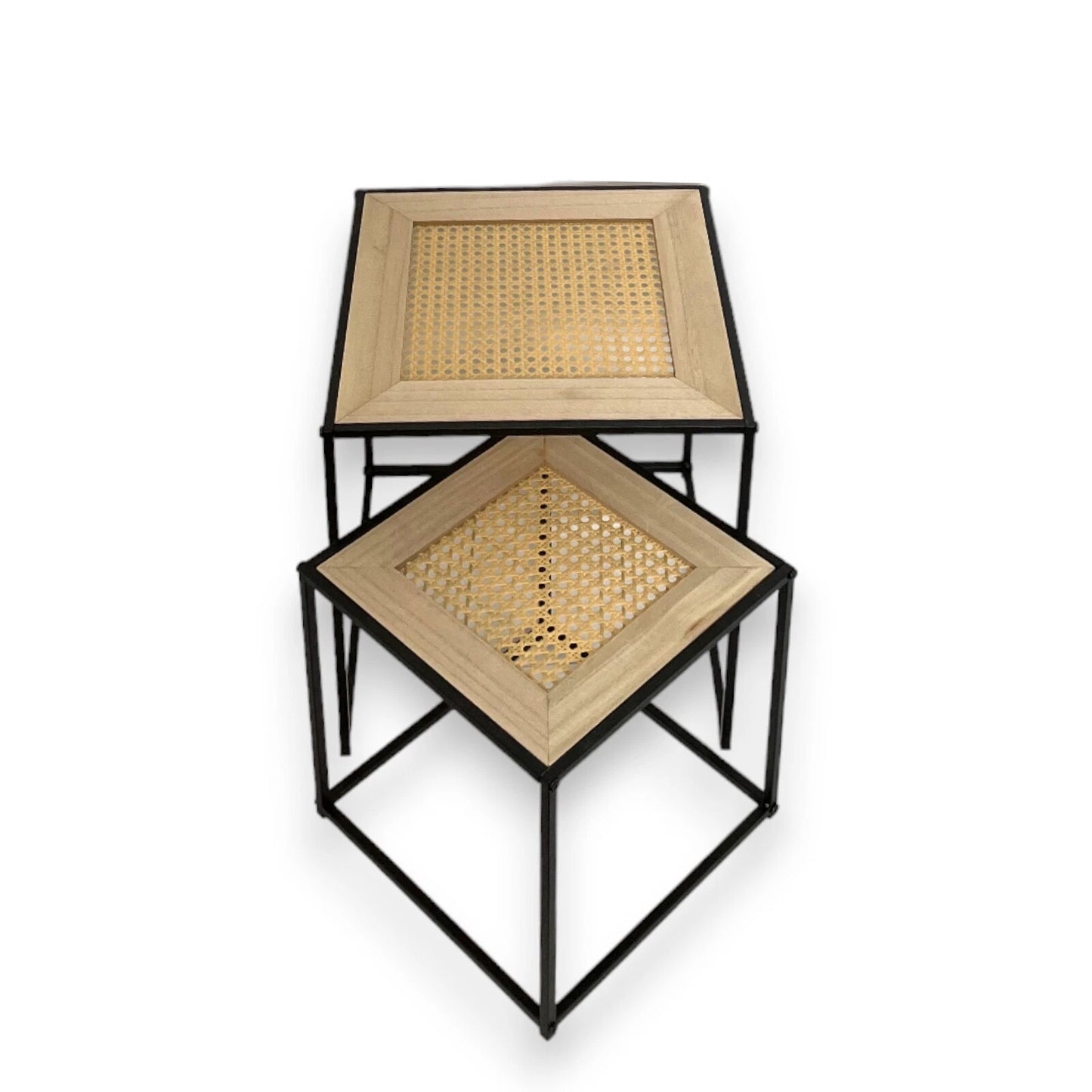 Set of 2 Coffee Table Cane Details