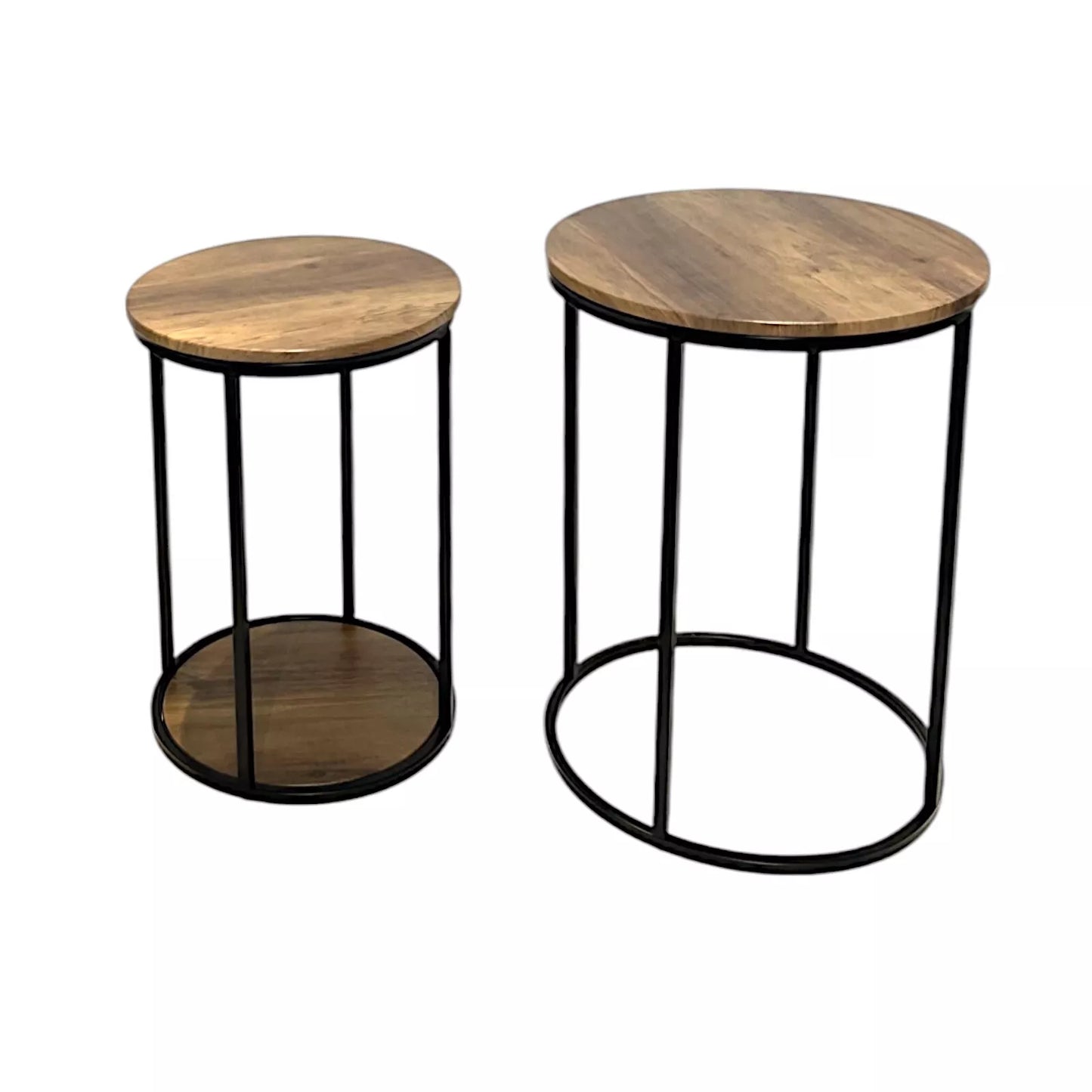 Nest of 2 Tables Rustic Oak
