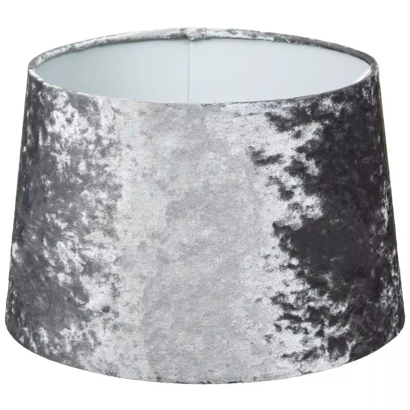 Silver Velvet Crushed Effect Ceiling Shade Lampshade
