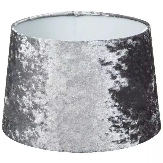 Silver Velvet Crushed Effect Ceiling Shade Lampshade