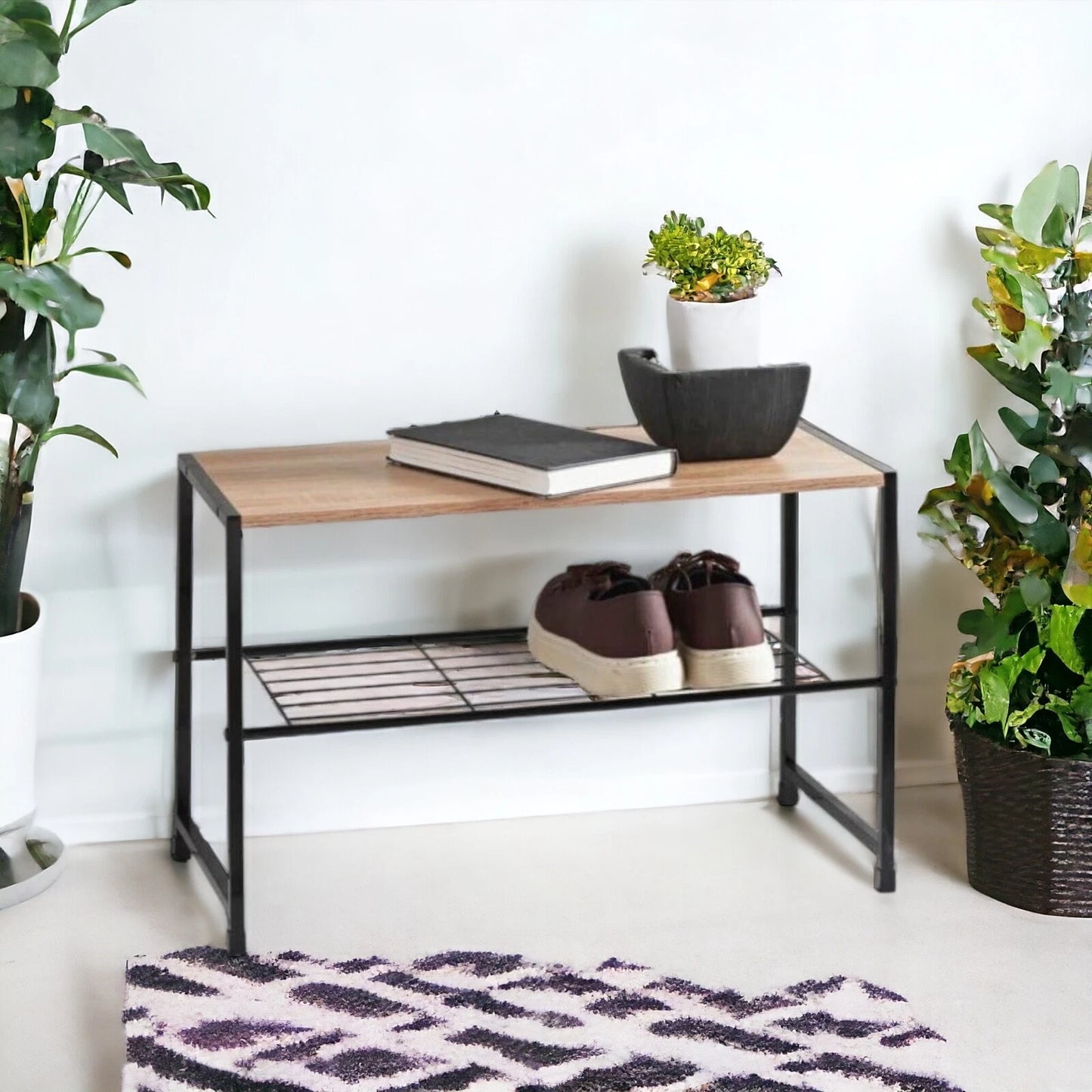 2 Tier Shoe Rack Bench