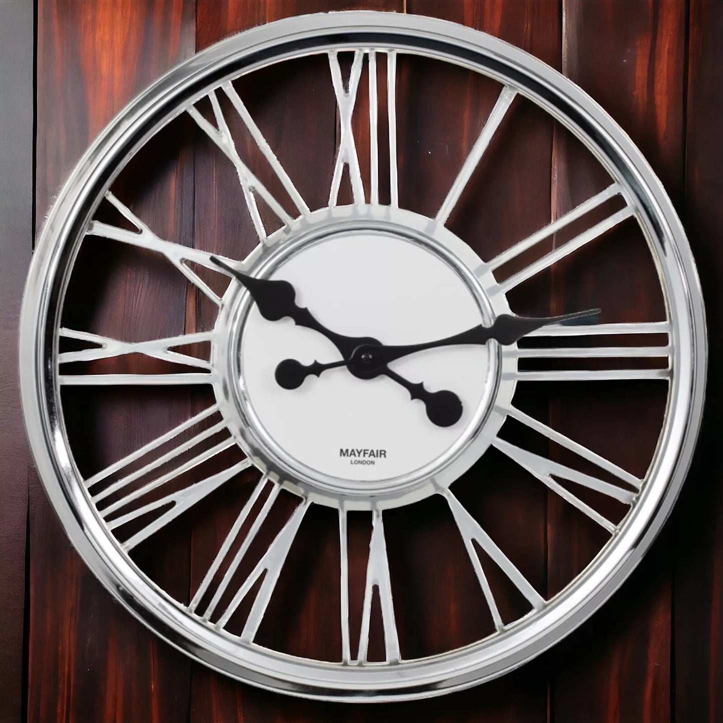 Modern Chrome Wall Clock