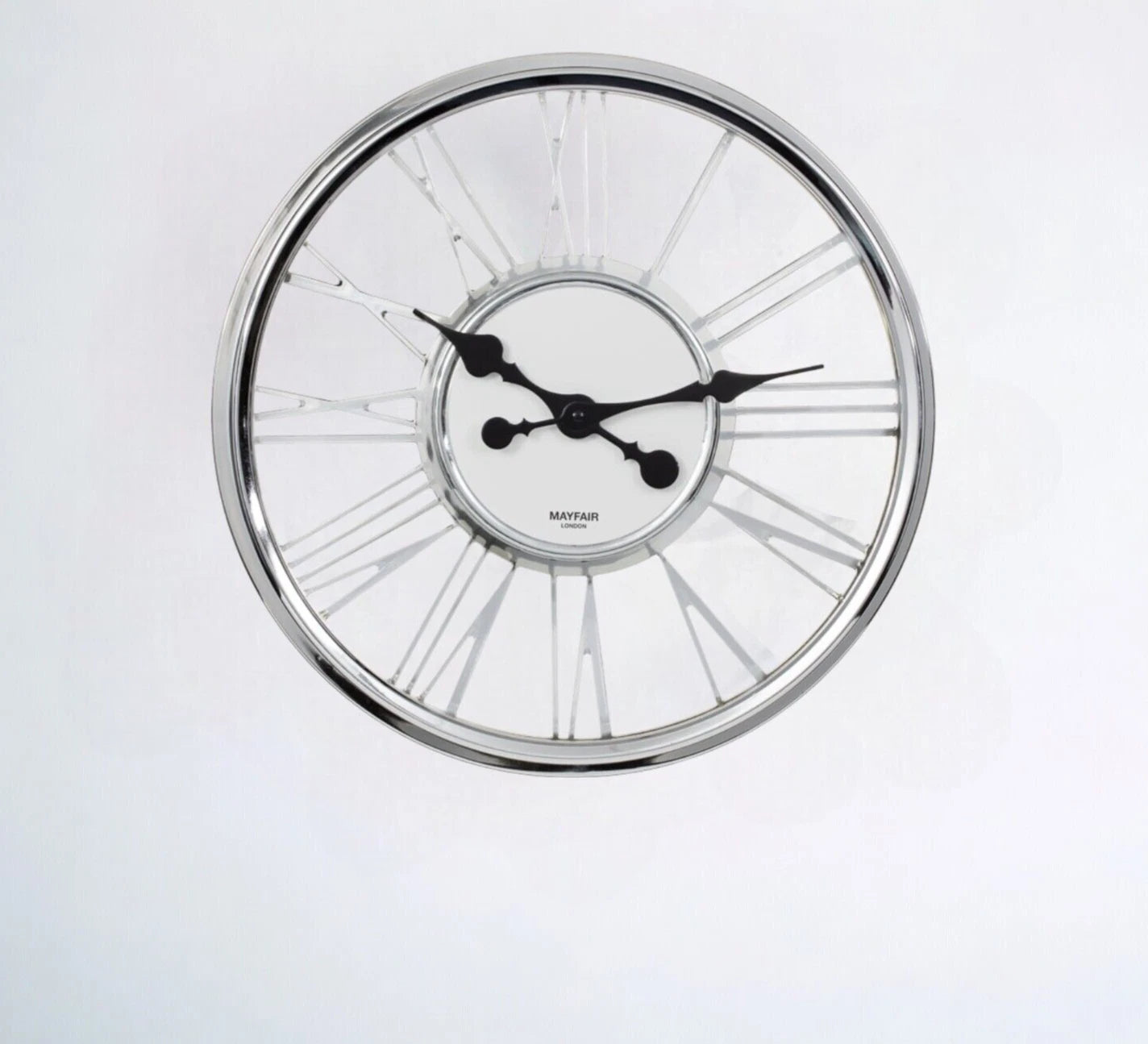 Modern Chrome Wall Clock