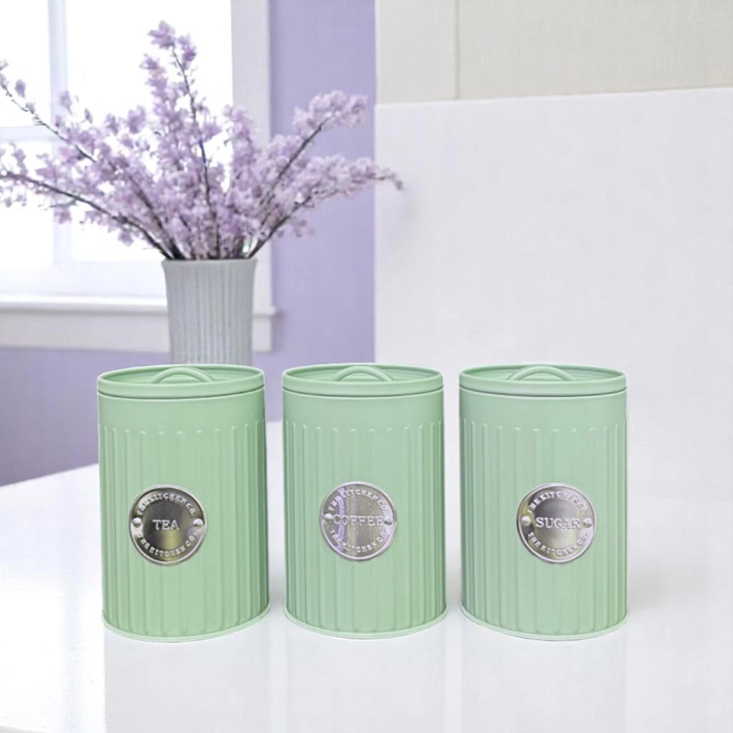 Set of 3 Canister Tea Coffee Sugar