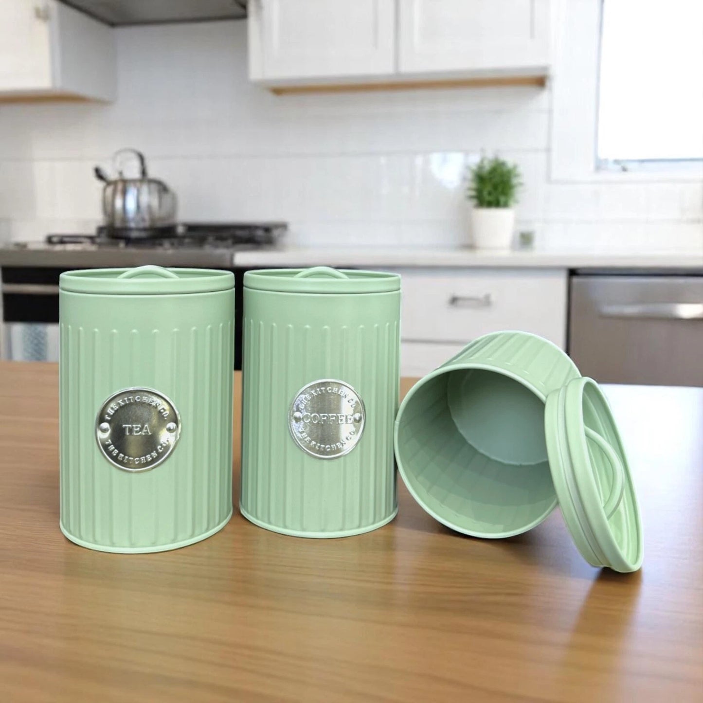 Set of 3 Canister Tea Coffee Sugar