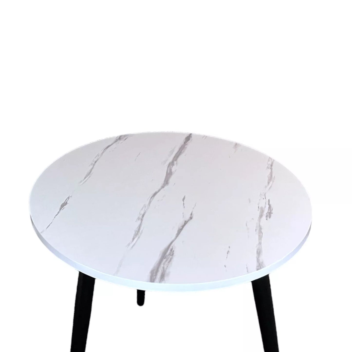 Stylish Marble Effect White Side table