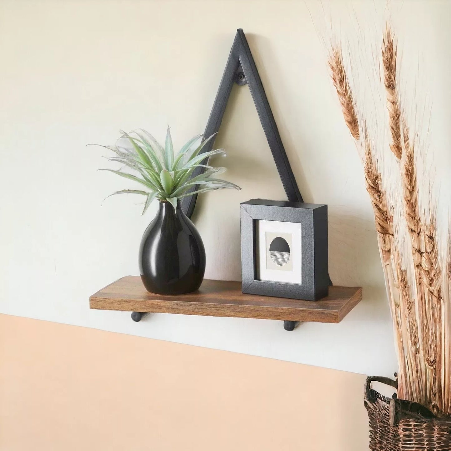 Triangle Black Shelf Metal Frame