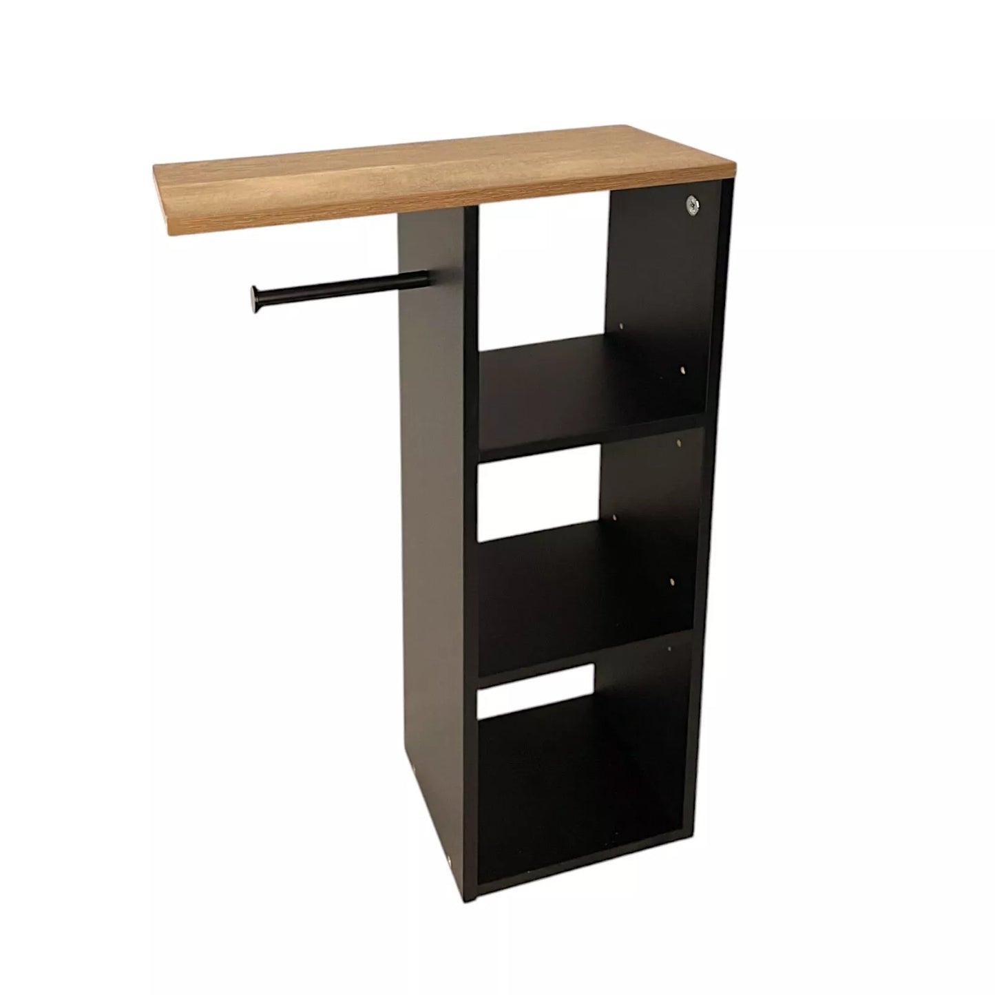 Black Wood Toilet Roll Holder