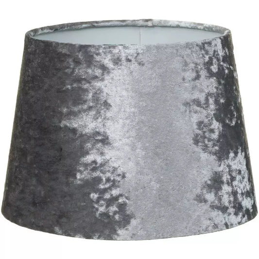 Silver Velvet Crushed Effect Ceiling Shade Lampshade