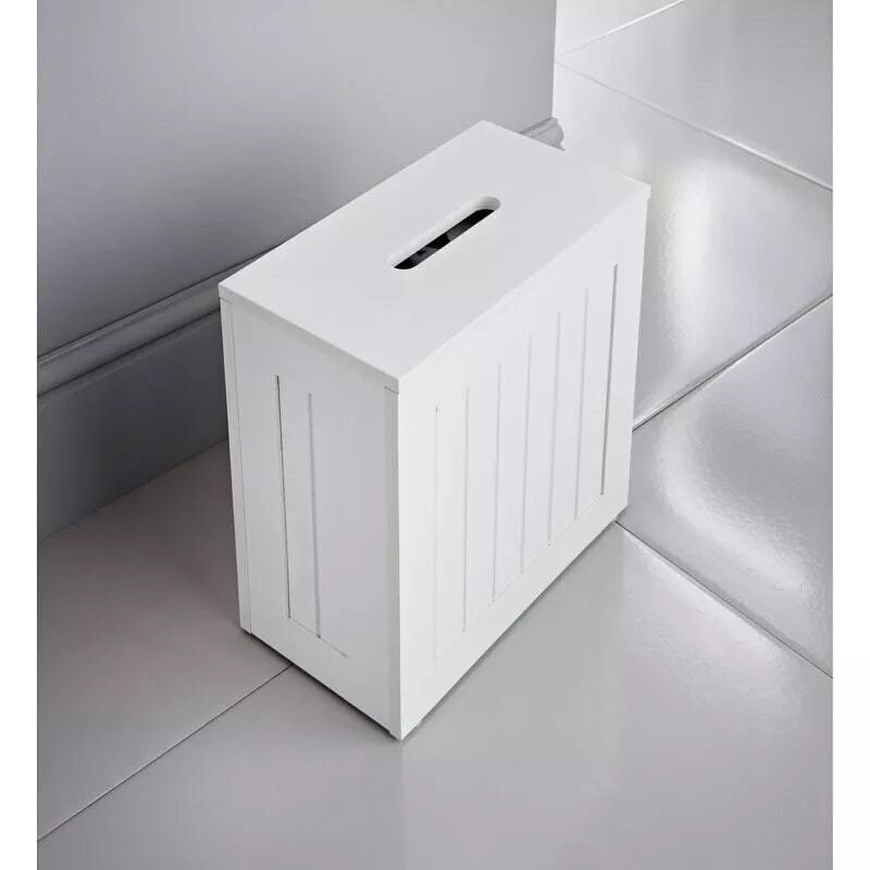 Wooden White Small Toilet Storage