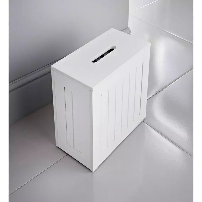 Wooden White Small Toilet Storage