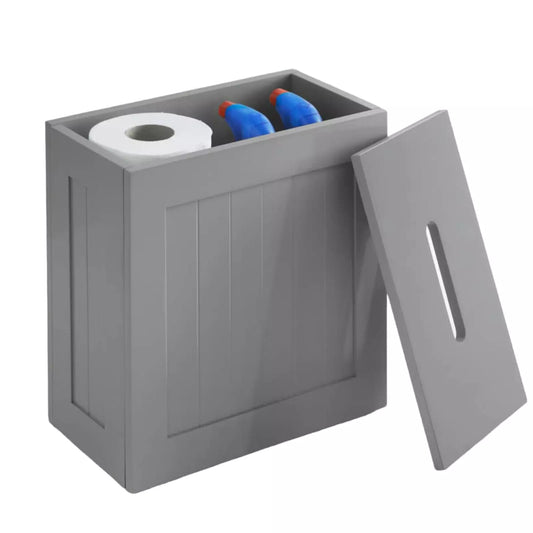 Wooden Grey Toilet  Storage