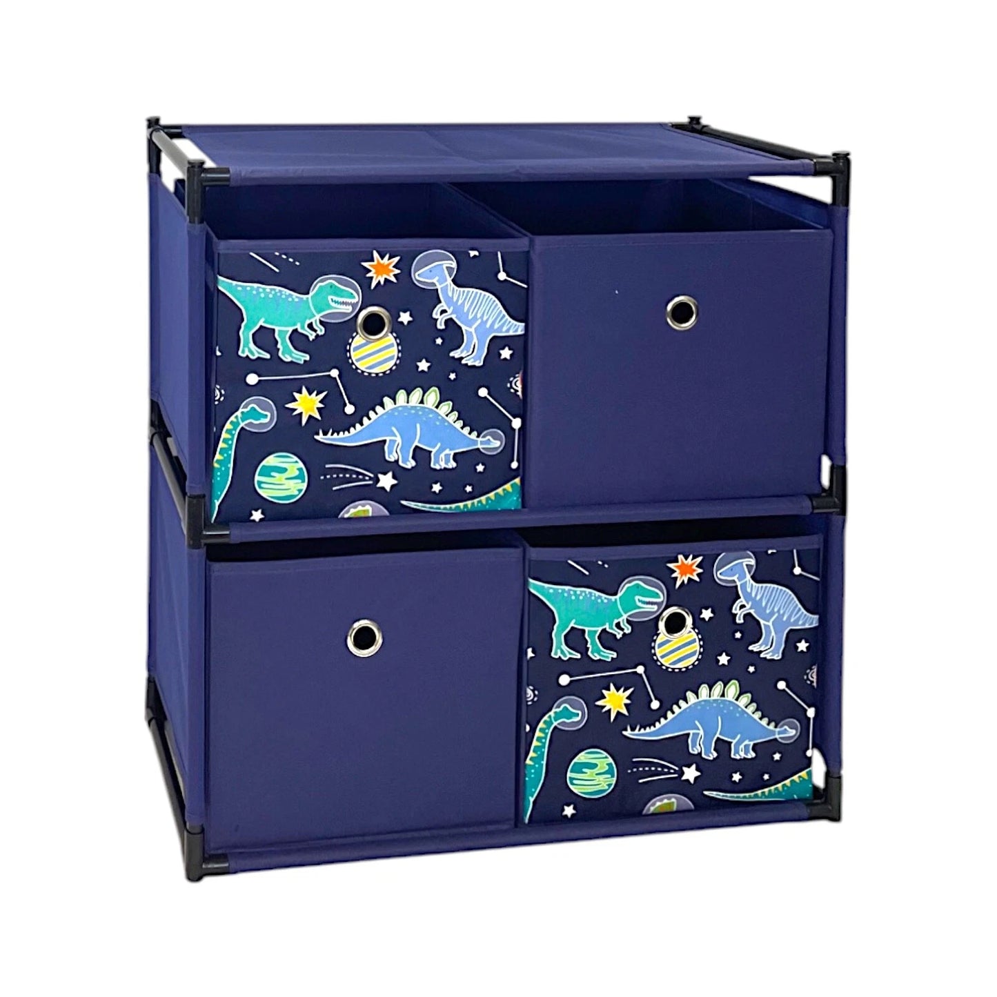 Kids Storage Unit 4 Cube Drawer Storage - Dinosaur