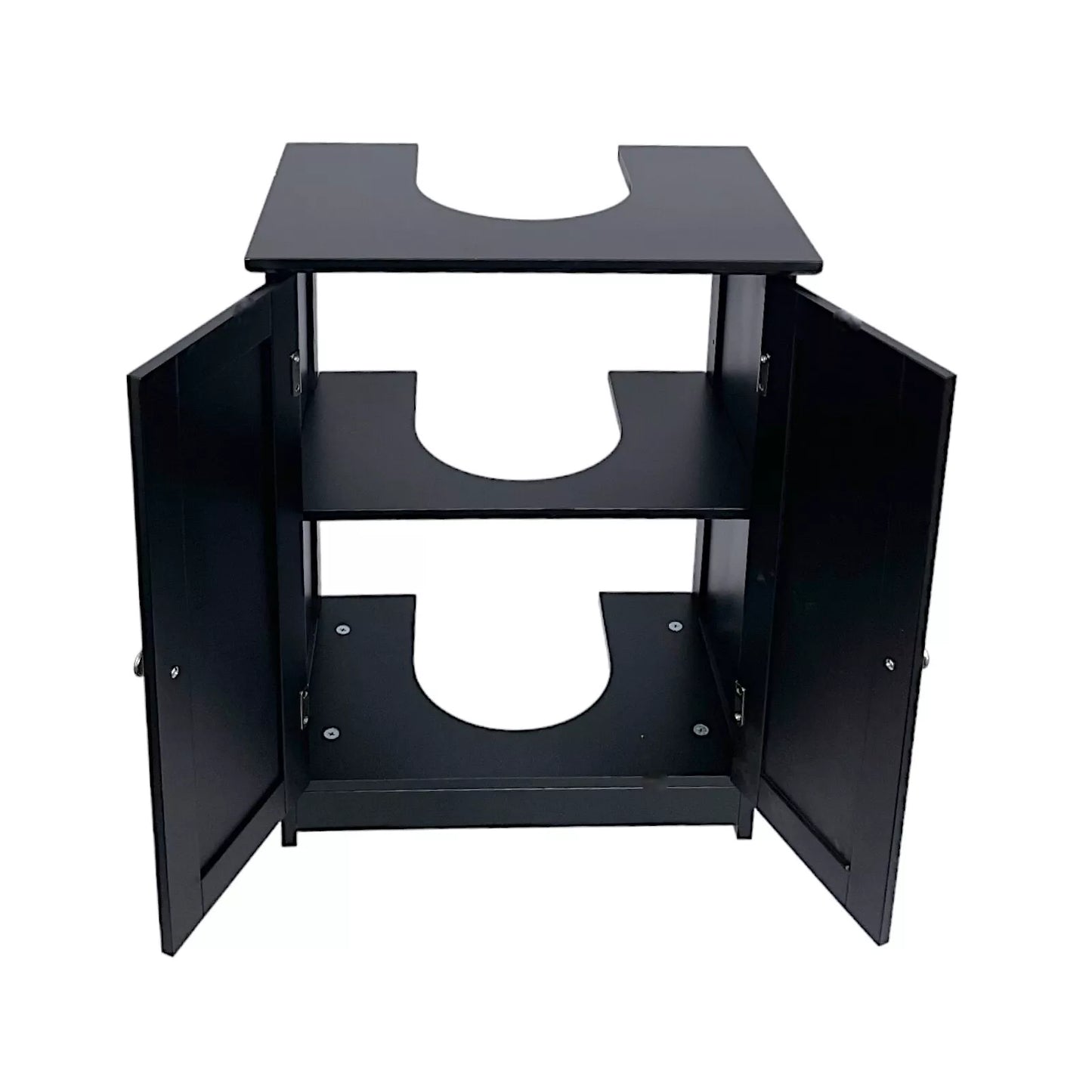 2 Door Black Under Sink Cabinet