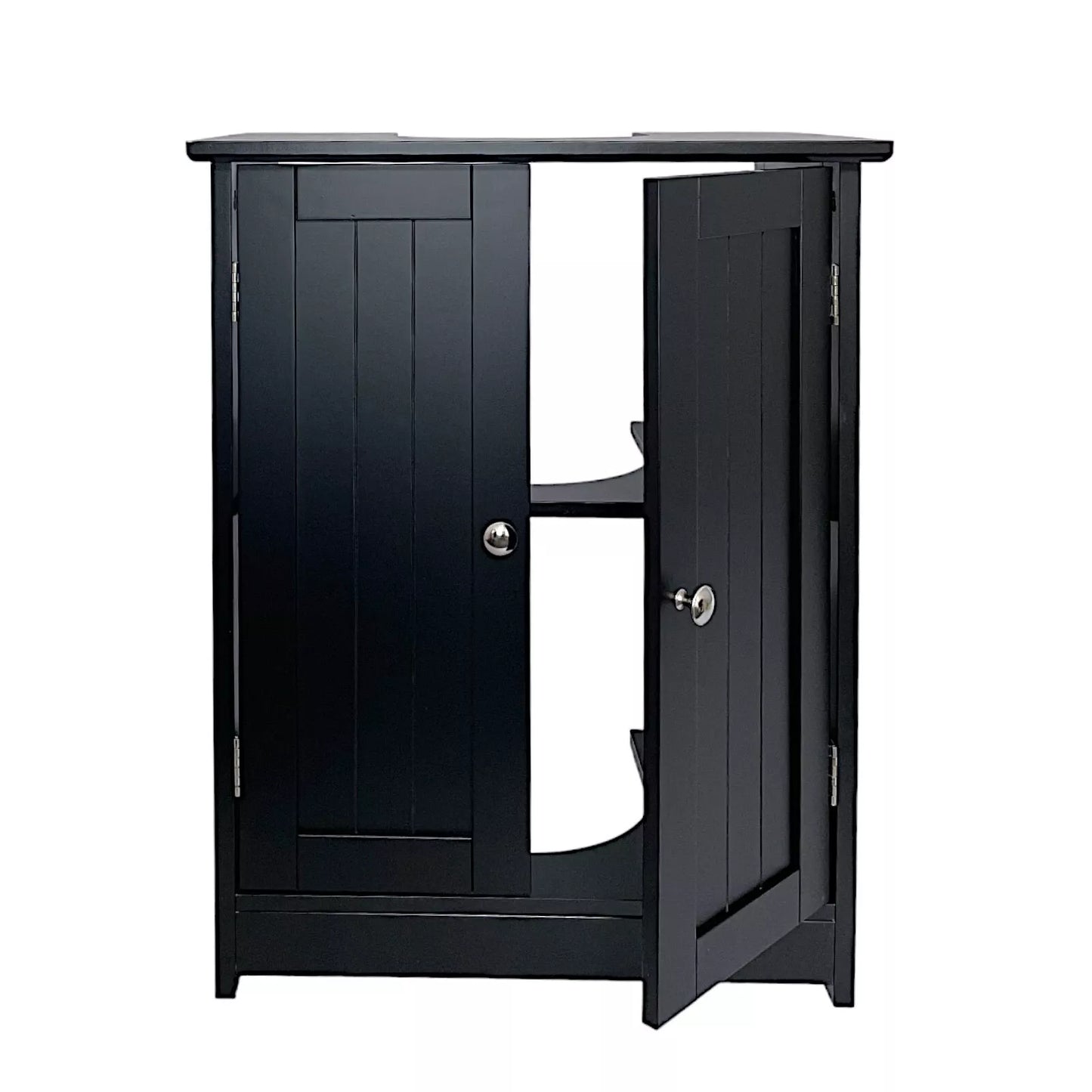 2 Door Black Under Sink Cabinet