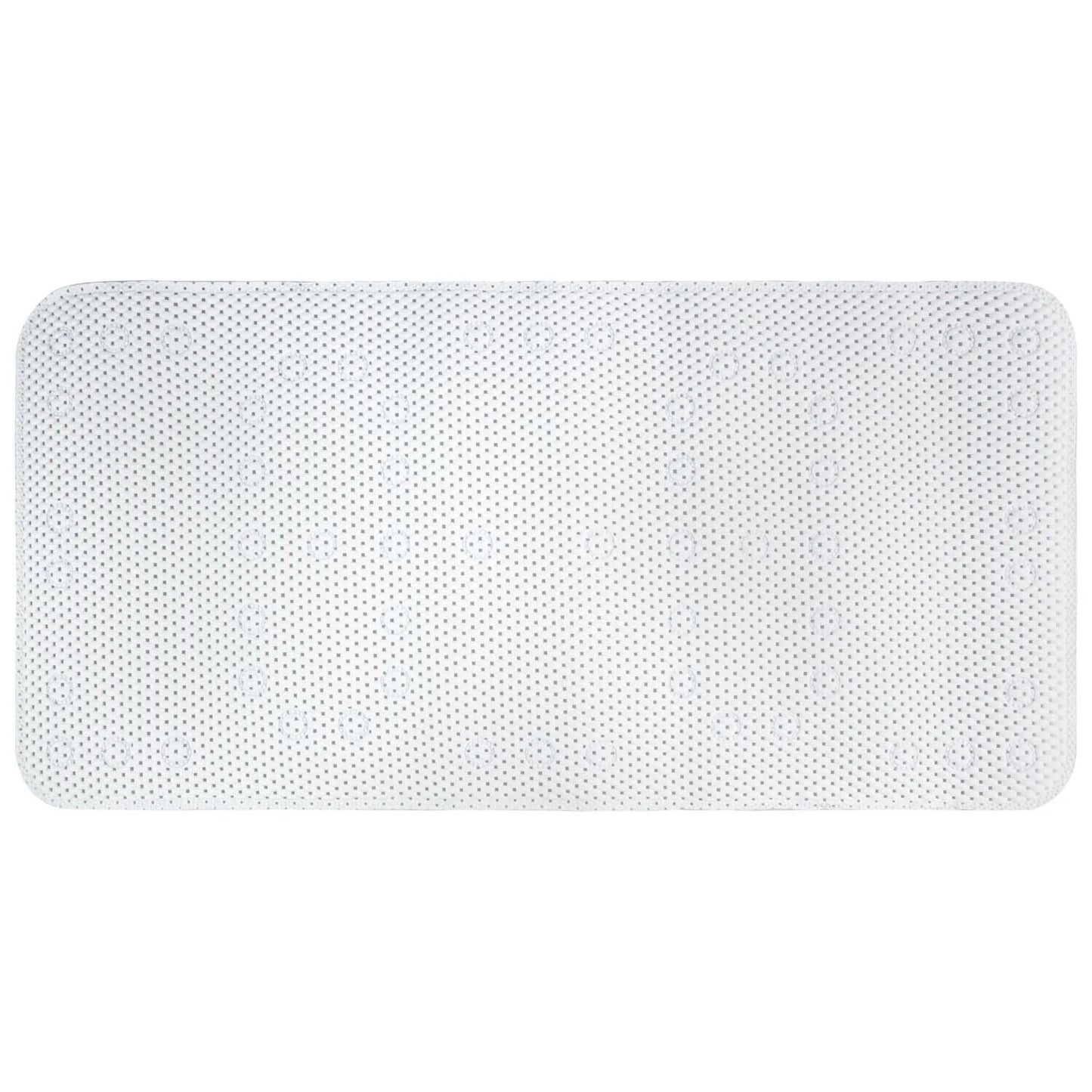 White Extra Long Non Slip Suction Bath Shower Mat