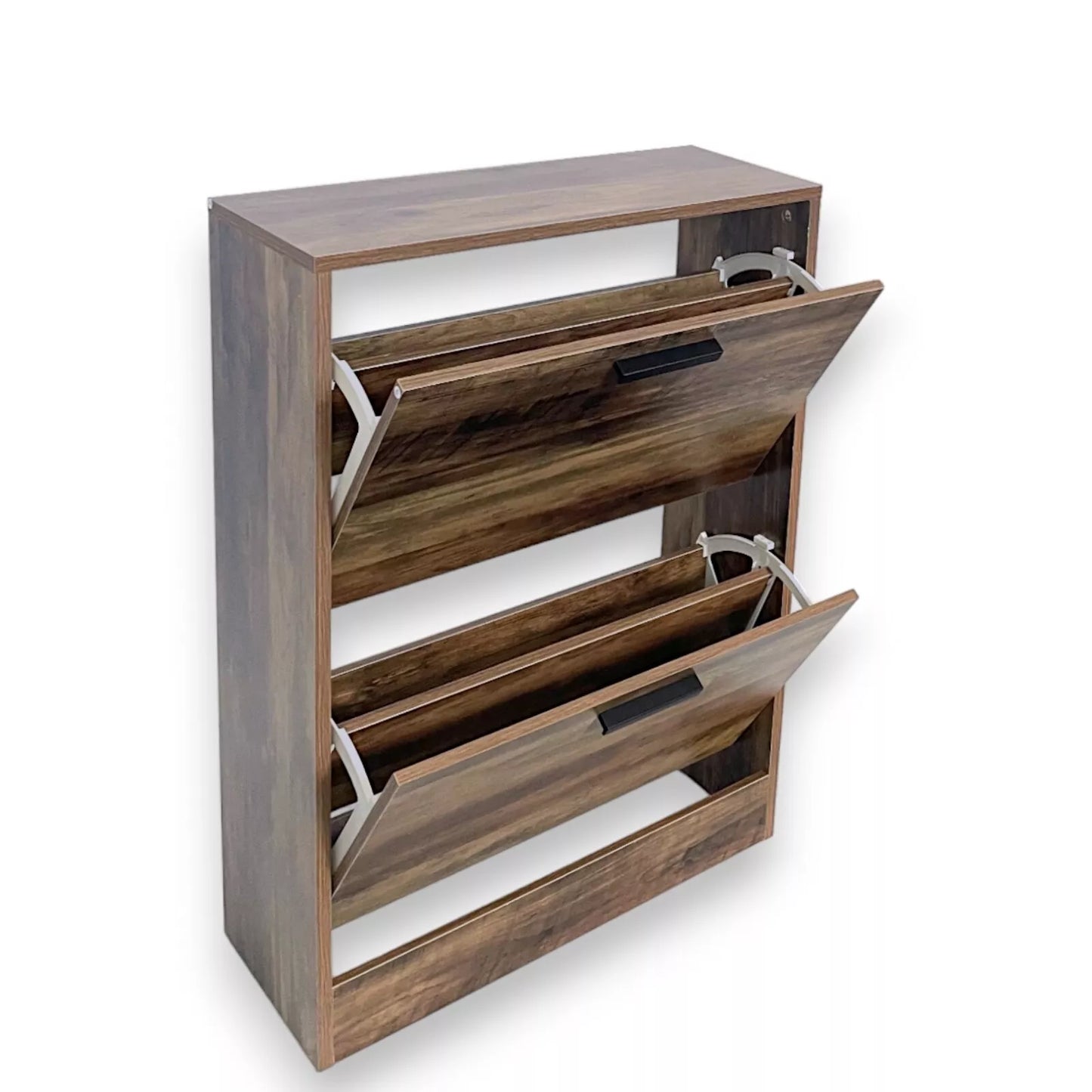 2 Drawer Shoe Storage Cabinet Cupboard