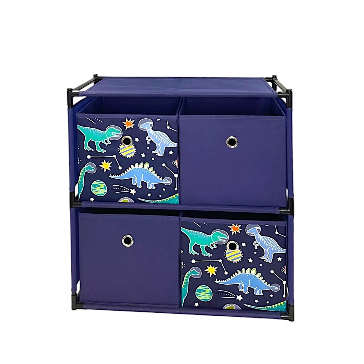 Kids Storage Unit 4 Cube Drawer Storage - Dinosaur