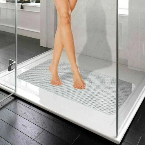 Black Extra Long Non Slip Suction Bath Shower Mat